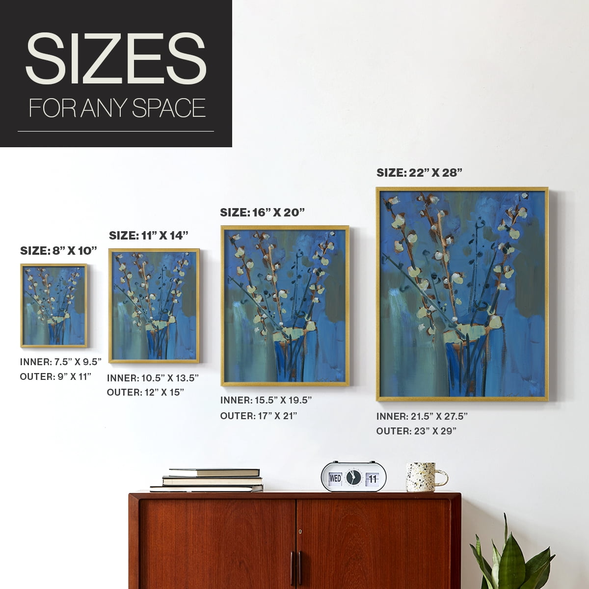 Winter Willow II Framed Print - Solid Wood in Single Picture Frame Solid Wood 2 Framed Print