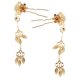thumbnail image 4 of 8 piezas chino borla cabellero pendientes conjunto disfraz flor boda Tiara diadema para novia Salvador Conjunto de pendientes de corona retro, 4 of 10