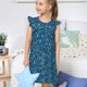 thumbnail image 4 of Fotbe Blue Glitter Vestido de Dormir para Niñas de 3 a 10 Años, Mangas Cortas, Estilo Princesa, Pijama Camisón con Mangas Voladas-Large, 4 of 6