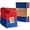 Royal Blue + Red - Set of 6 + 6, variant on Kitchen Dish Cloths for Washing Dishes - Waffle Weave Cotton Dish Rag Towel - 13"x13" Set of 12 White Kitchen Washcloth Dishcloth Dishrag Dishtowel Wash Cloth