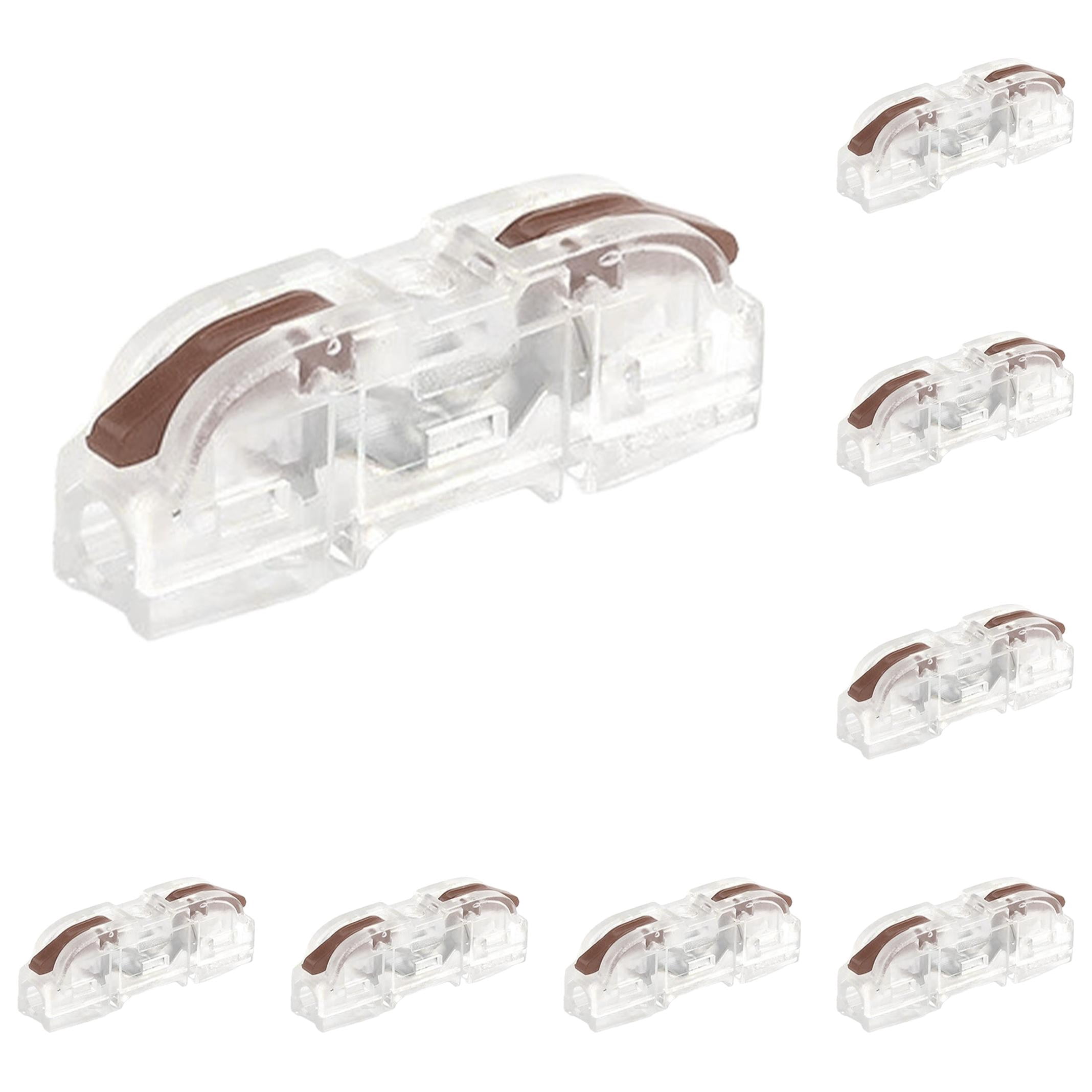 1 In 1 Out Lever Wire Connectors,50PCS Compact Conductor Connectors Electrical Wire Terminals Wire Nuts,28-12 AWG Flame Retardant Connector for Lighting Circuits LED Fixtures Electricians,Khaki*50