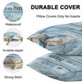 thumbnail image 6 of Outdoor Waterproof Pillow Covers Pack of 2, The Beach Is My Happy Place Shell Starfish Wood Grain Coastal Decorative Throw Pillowcases Cushion Covers for Garden Patio Tent Sofa Couch, 26x26 inch, 6 of 8