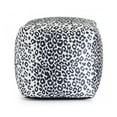thumbnail image 2 of Amur Blue 18" x 18" x 18" Blue & Ivory Pouf, 2 of 7