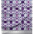 thumbnail image 1 of Soimoi Purple Heavy Canvas Fabric Mosaic Tie-Dye Fabric Prints By Yard 58 Inch Wide, 1 of 3