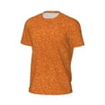 thumbnail image 5 of Rocae Orange Glitter for Men's Mesh Quick-Dry Short Sleeve Workout T-Shirt,Mens Crew Neck Tee Lightweight Soft Classic T Shirts 6X-Large, 5 of 9