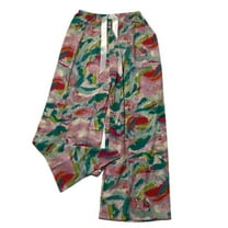 Defitshape Women's Wide Leg Pajama Pants Cute Printed Pjs Bottom Summer Casual Soft Long Pants Loose Fit Stretch Breathable Trousers starry sky Small-Large