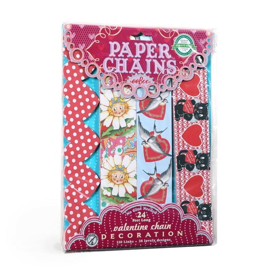 eeBoo Valentine Paper Chain - 120 Links