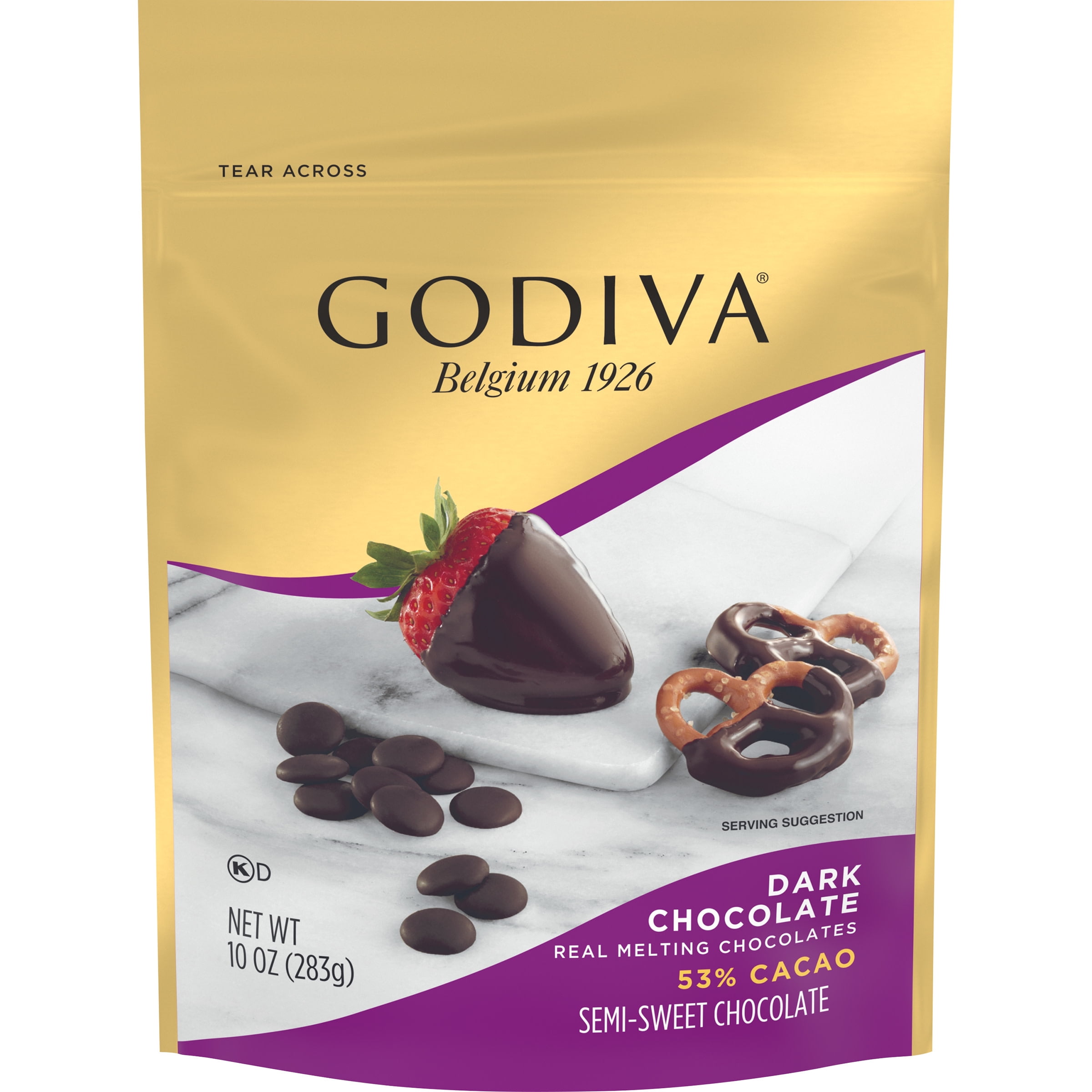 Godiva SemiSweet Dark Chocolate Real Melting Chocolates with 53 Cacao