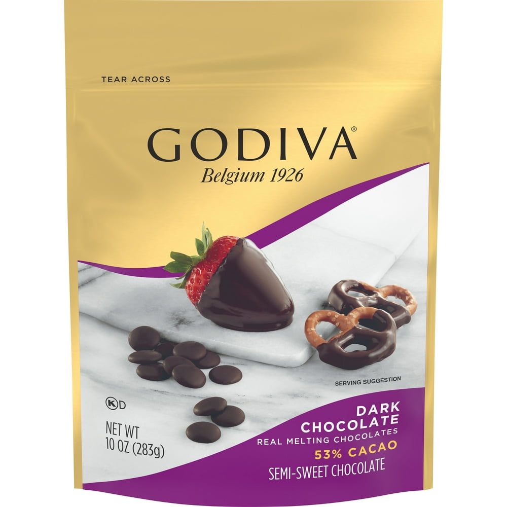 Godiva SemiSweet Dark Chocolate Real Melting Chocolates with 53 Cacao