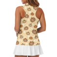 thumbnail image 5 of Whosucclay Pumpkin and Daisy Pattern Womens Sleeveless Shirt Workout Tank Tops for Ladies, Quarter Zip Stretch for Travel Outdoor Athletic, 5 of 8