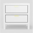 thumbnail image 4 of Alpine Furniture Carmel Wood 2 Drawer Nightstand in White, 4 of 7