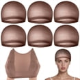 thumbnail image 2 of Gorros Elásticos para Peluca, Red Ultrafina para Peluca, Diadema para Mujer con Forro de , Redecilla Cerrada, Color Café., 2 of 8