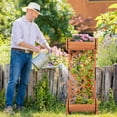 thumbnail image 4 of Gymax 2-Tier Raised Planter Garden Wooden Bed w/ 2 Cylindrical Planter Boxes, 4 of 10