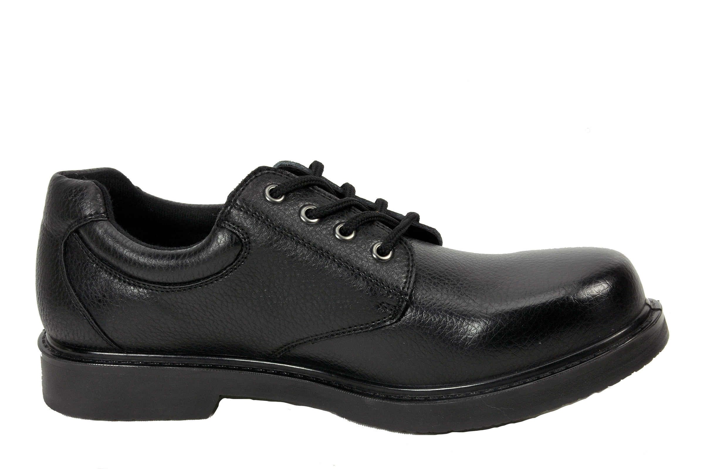 black polished non slip shoes