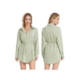 thumbnail image 2 of Yunliwuli Women Jumpsuit, Long Sleeve Turn-down Collar Button-down Shirt Bodysuit Streetwear, 2 of 9