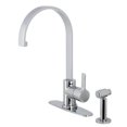 thumbnail image 1 of Kingston Brass LS8711CTLBS Continental Kitchen Faucet, Polished Chrome, 1 of 5