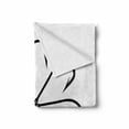 thumbnail image 2 of Fishing Soft Flannel Fleece Throw Blanket, Flower Shaped Artisan Steel Multi Hook Gaff in Row New Needle Device Print, Cozy Plush for Indoor and Outdoor Use, 50" x 60", White and Black, by Ambesonne, 2 of 6