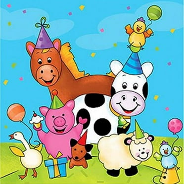 Barnyard Bash Farm Animals Small Napkins (16ct)