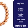 thumbnail image 4 of The Bead Chest Natural 20mm Wooden Beads in Copper for Jewelry Making – Round Loose Wood Spacer Beads I Approximately 20 Beads, 4 of 4