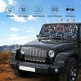 thumbnail image 5 of Kdxio Cherry Blossoms on Navy Background Print Front Windshield Sun Shade,Folding Auto Sunshade for Car Truck SUV-Medium, 5 of 7