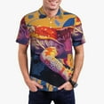 thumbnail image 5 of Yiaed Colorful Gecko Jungle ArtPrint Men's Short Sleeve Polo Shirt,Golf Polo for Men Three-Button Golf Shirt Athletic Casual Collared T-Shirt- 3X-Large, 5 of 7