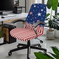 thumbnail image 2 of SCRAWLGOD American Flag Removable Chair Covers for Office Desk Chairs Anti-Dust Universal Desk Rotating Chair Slipcovers Non-Slip Computer Desk Chair Seat Covers, S, 2 of 7