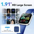 thumbnail image 6 of Smart Watch Fits for Android and IPhone, IP68 Waterproof Smartwatch for Women Men 120 Sports Modes 1.91-inch Fitness Tracker, Smart Watch with Bluetooth Call(Answer/Make Calls), for Gift Blue, 6 of 6