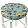 thumbnail image 6 of Goofa Hawaiian Style Printed Stool Covers Round, Waterproof Round Bar Stool Covers Anti-Slip Round Bar Stool Seat Cover with Elastic Bands Durable -12 inch, 6 of 7
