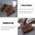 thumbnail image 4 of 2 Pieces Soap Dish Holder - Bathroom Wooden Soap Saver Handcrafted Bar Soap Holder Lightweight Soap Tray Stand Natural Wood Soap Case Self Draining for Shower Kitchen Soap Sponge Accessories, 4 of 7