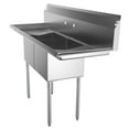 thumbnail image 2 of KoolMore 60 in. Two Compartment Stainless Steel Commercial Sink with 2 Drainboards, Bowl Size 15"x 15"x 12", 2 of 9