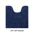 thumbnail image 5 of Better Trends 20" x 20" U-Shape Toilet Rug, 100% Cotton Tufted Bathroom Rug, Contour Mat, Water Absorbent, Reversible , Machine Wash Navy Lux Collection, 5 of 5