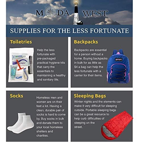 24 Kits - Bulk Case of Wholesale Deluxe 15 Piece Hygiene & Toiletry Kit for Men, Women, Travel, Charity