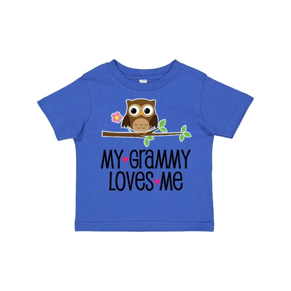 Inktastic Grammy Loves Me Grandchild Owl Girls Toddler T-Shirt