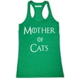 thumbnail image 1 of P&B Mother of Cats Funny Women's Tank Top, Heather Green, S, 1 of 2