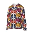 thumbnail image 2 of Gaeub Fox Face Men's and Women's UPF 50+ Long-Sleeved Sun Protection Clothing, Fishing Shirt Long Sleeve Zip - XX-Large, 2 of 9
