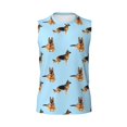 thumbnail image 6 of Lsque German Shepherd Dog Print Men's Cotton Blend Sleeveless Muscle Shirts (S-3XL)- Moisture Wicking, Odor Protection, UPF 30+,Small, 6 of 8