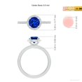 thumbnail image 5 of ANGARA Lab Grown 1.2 Ct Round Blue Sapphire Halo Engagement Ring for Women in 14K White Gold (Size-6.5mm) | September Birthstone, Anniversary, Jewelry Gift for Women | Lab-Grown Blue Sapphire Ring, 5 of 8