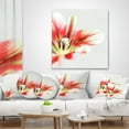 thumbnail image 4 of Designart Large Watercolor Red Tulip Flower - Floral Throw Pillow - 18x18, 4 of 5