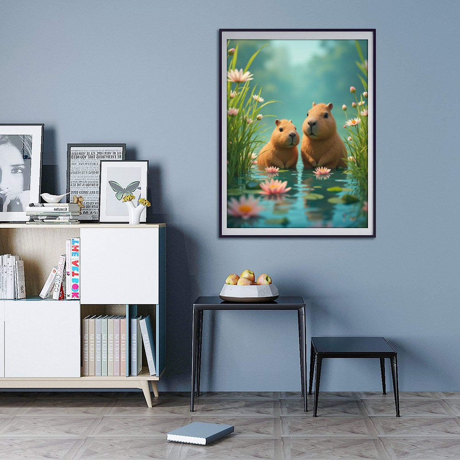 Diamond Art Kits for Adults - 5d Capybara Duo In Tranquil Waters Diamond Painting for Adults, Diamond Art for Adults Beginners, Diamond Painting Kits for Adults for Home Wall Decor