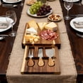 thumbnail image 6 of 3-Pack Cheese Board Set – 9x7.9 Inch Acacia Wood Cutting Boards with Knives, Charcuterie Board Sets for Housewarming, New Home & Wedding Gifts, 6 of 7