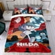 thumbnail image 4 of Hilda Conjunto de sábanas temático, trío de piezas, cómodo y amigable con la piel, diseño único, regalo de decoración para el hogar para familiares, amigos y fans, 90 cm * 190 cm, 4 of 6