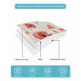 thumbnail image 5 of Quilts Full Size Bedding Set, Red Poppy Lightweight Quilted Comforter, Spring Summer Flowers Botanical Rustic Soft Reversible Bedspread Coverlet with Pillow Covers for All Season, 78" x 90", 5 of 7