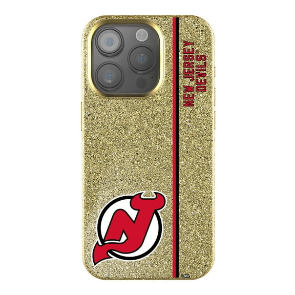 Keyscaper Gold New Jersey Devils Sidebar Bling iPhone Case