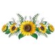 thumbnail image 1 of Vinilo decorativo de girasoles autoadhesivo para pared, adhesivo de girasoles removible, mural floral, decoración de pared DIY para guardería, dormitorio y cocina., 1 of 5