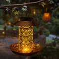 thumbnail image 2 of Alimentador solar para pájaros Paneles de metal decorativos Casa colgante para pájaros con luz para alimentar Alimentador para pájaros salvajes Regalo colgante para exteriores para amantes de los, 2 of 5