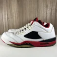 thumbnail image 5 of Ni - ke Ni - ke Air Jordan 5 V Retro Low White Fire Red Black 819171-101 Men’s Size 15, 5 of 5