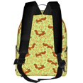 thumbnail image 3 of Lsque Floral Squirrel Pattern Backpack – School Travel Canvas Daypack with Ergonomic Padded Straps, Multiple Compartments & Leather Handle, 3 of 5