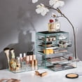 thumbnail image 5 of Sorbus Cosmetic Makeup and Jewelry Storage Case Teal Thrill 3 Large, 4 Small Drawers, 5 of 7