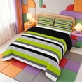 thumbnail image 2 of Erosebridal Modern Geometric Line King Size Comforter Sets,Watercolor Striped Comforters King Size,Black Reversible,3pcs,1 Comforter and 2 Pillowcases, 2 of 7