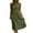 Green 09, variant on Karymi Sleeveless Midi Dress, Stand Collar V-Neck A-Line Casual Summer Dress, Solid Gathered Waist Flowy Dress Easter Dresses for Women